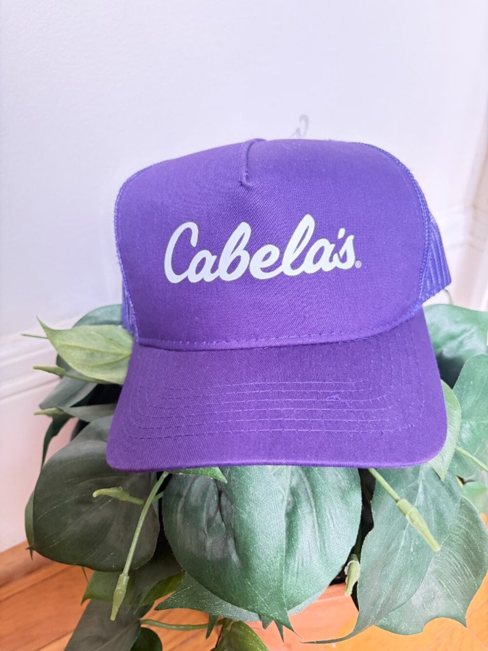 Cabella's Trucker Baseball Cap Purple Adjustable Snap Back Bass Pro Shop - Picture 2 of 8